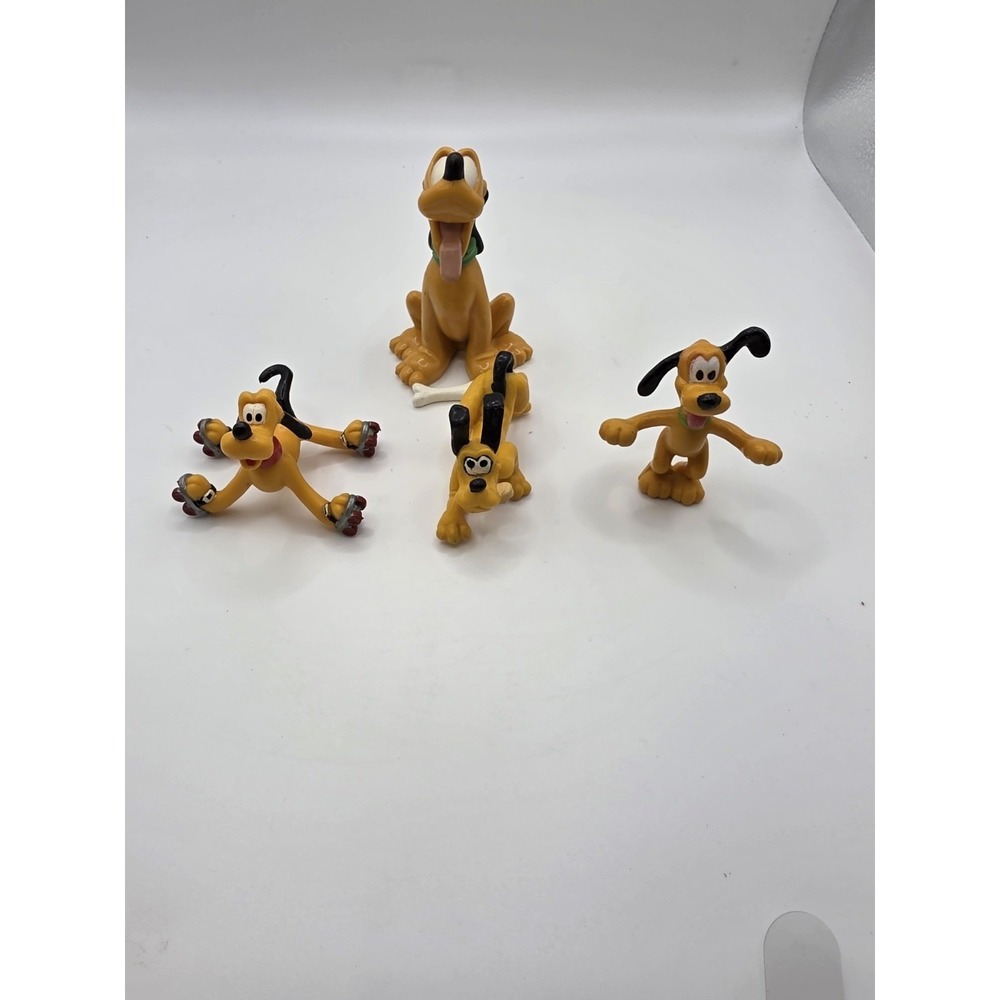 Walt Disney Pluto Figurines Lot Cake Toppers